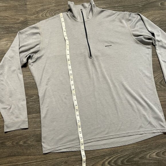 VTG Patagonia Large Capilene Half Zip Long Sleeve Pullover Gray Shirt USA Made - Picture 5 of 12